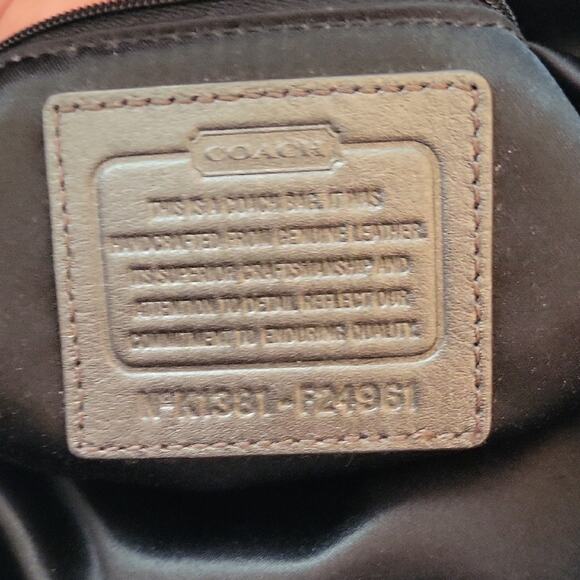 Coach Platinum Gray Leather Shoulder Bag Purse Tote with Buckle F24961 - Picture 3 of 16